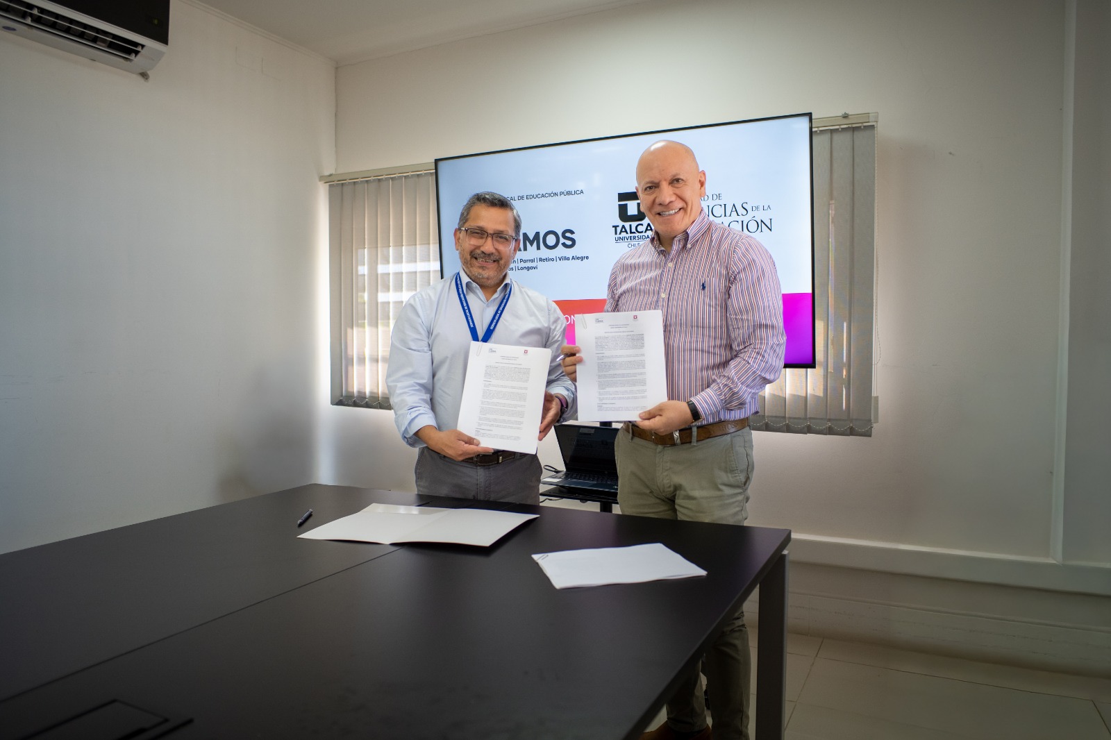 SLEP Los Álamos y Universidad de Talca firmaron convenio de cooperación para contribuir al desarrollo y mejoramiento educativo en el territorio