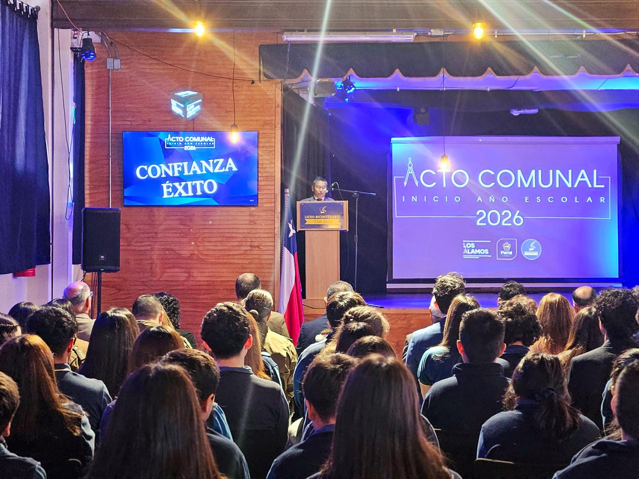 En Parral el SLEP Los Álamos comenzó Ceremonias Oficiales de Inicio del Año Escolar en el Territorio